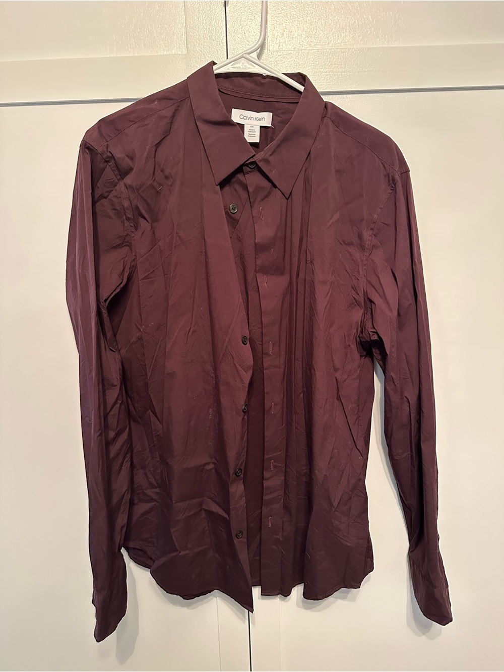 Calvin Klein Men's Dark Burgundy Dress Shirt